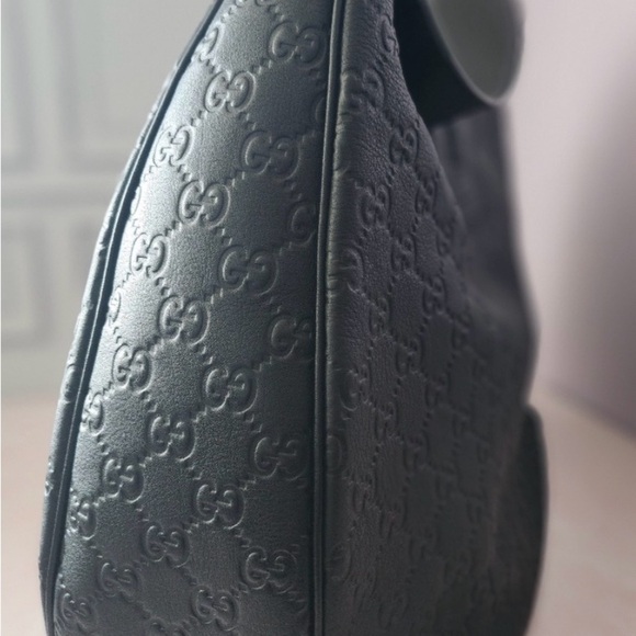 Guccisima Nero Leather Hobo Bag - Picture 5 of 16